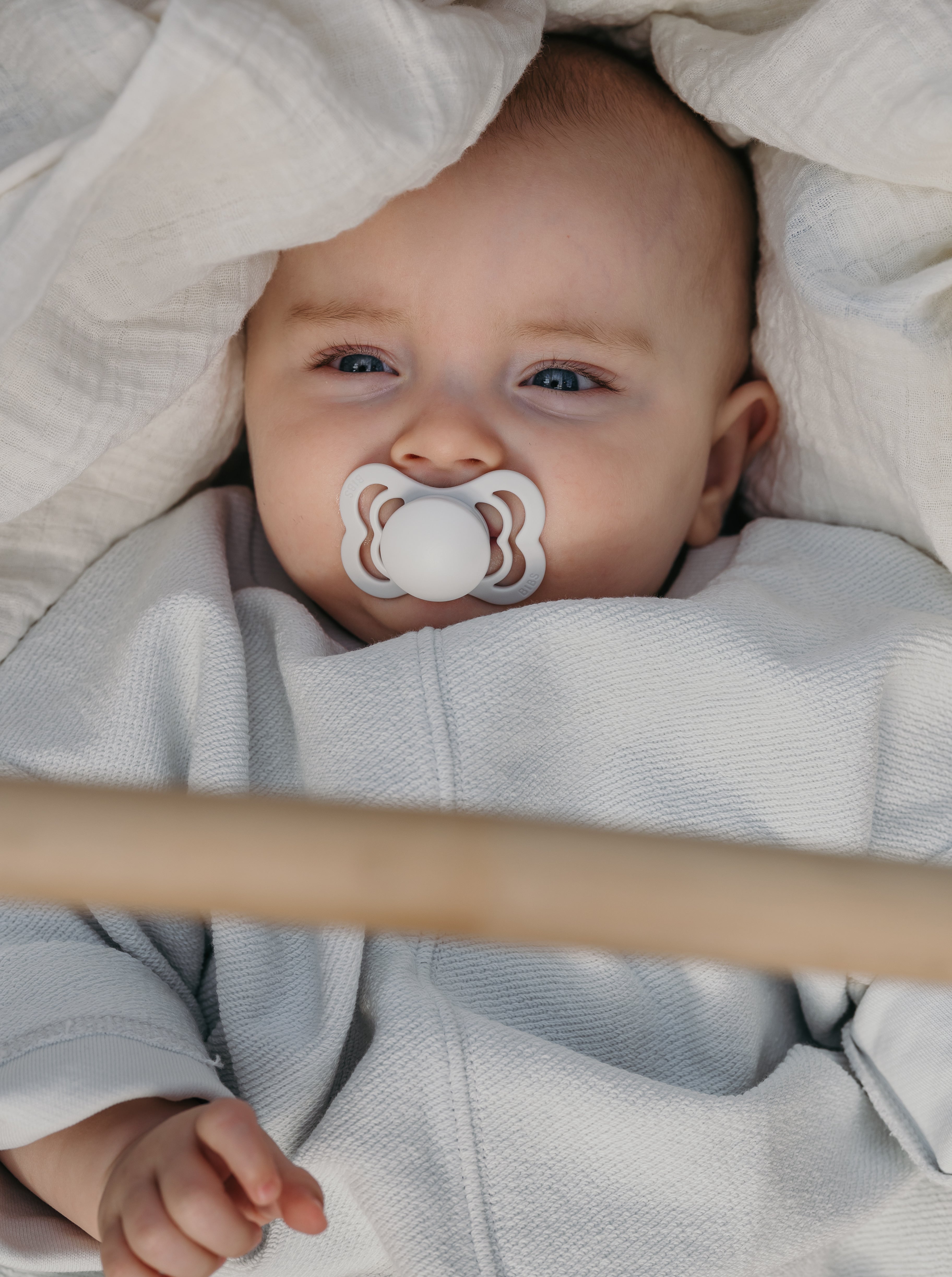 Bibs Supreme Silikon Emzik - Baby Blue