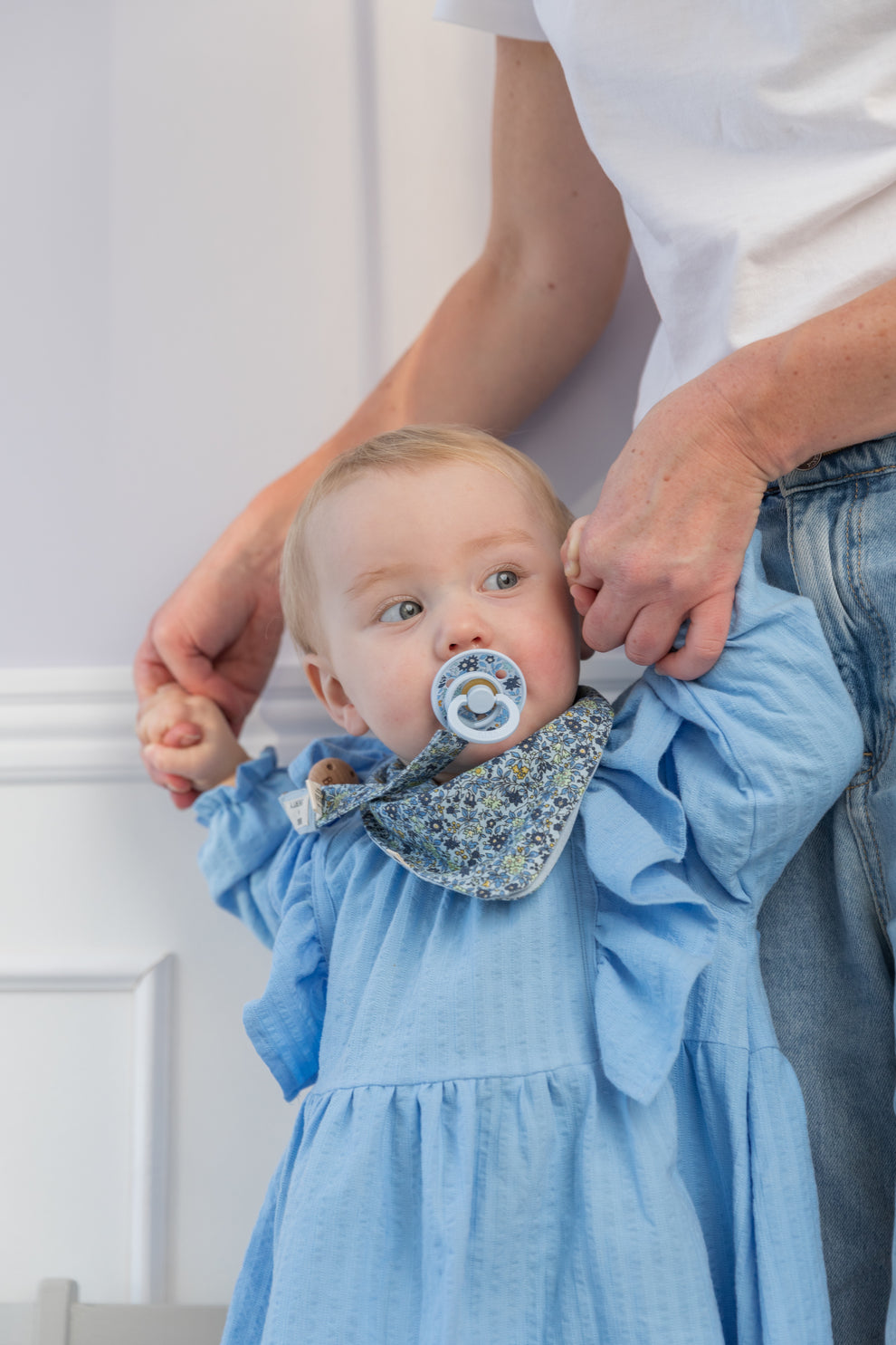 Bibs X Liberty Bandana Bib Chamomile Lawn-B.Blue