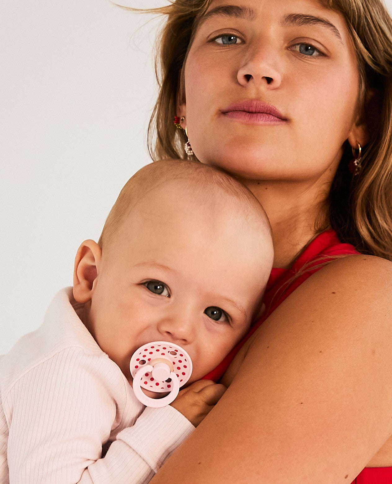 Bibs Studio Colour Polka Small Kauçuk Emzik -Blossom Candy Apple