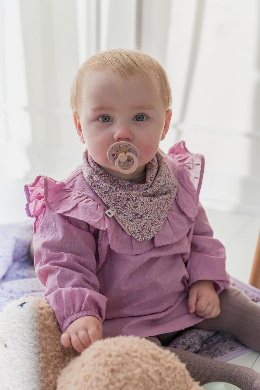 Bibs x Liberty Bandana Bib Chamomile Lawn-Violet S