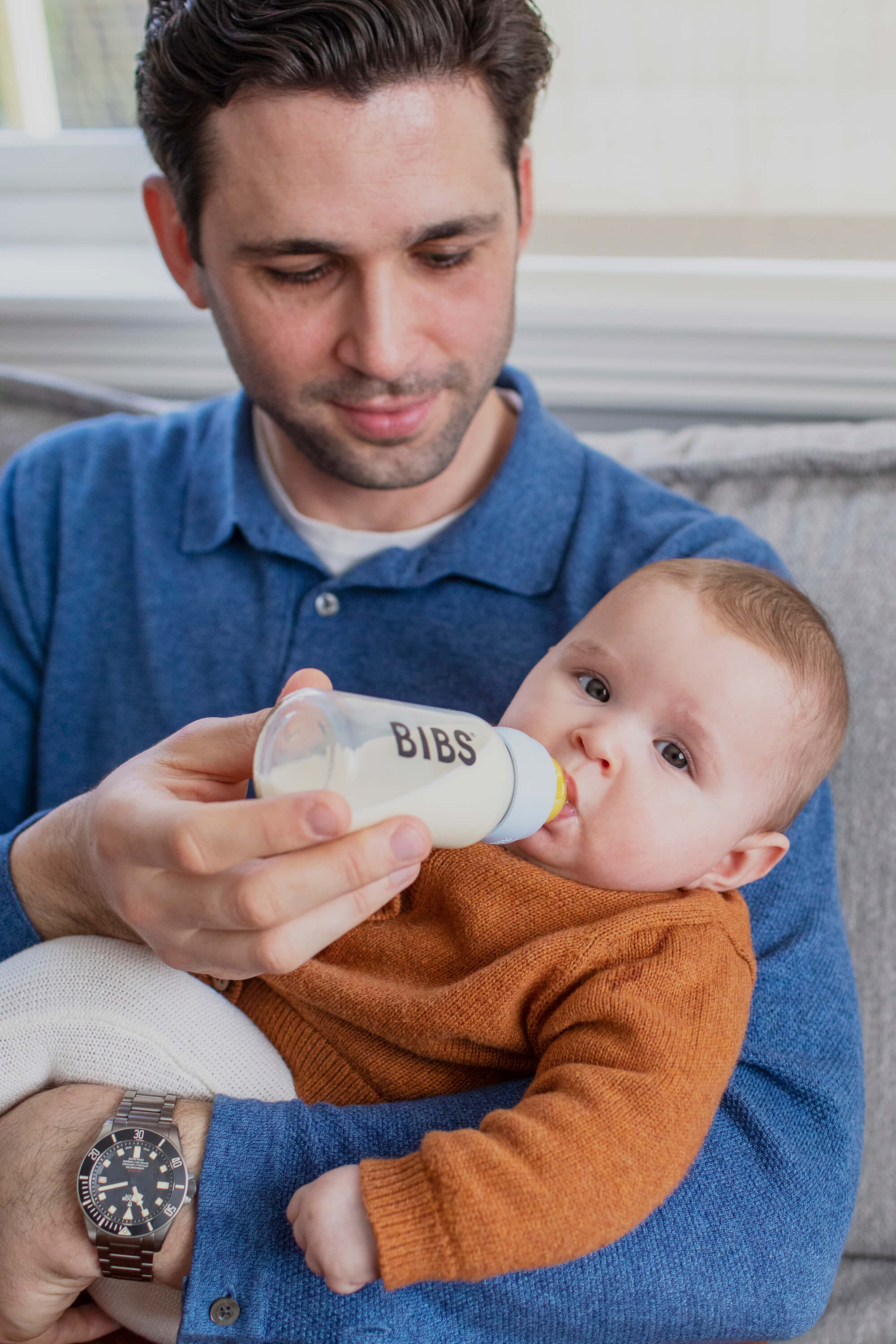 BIBS Baby Bottle Cam Biberon Seti 110 ml - Baby Blue
