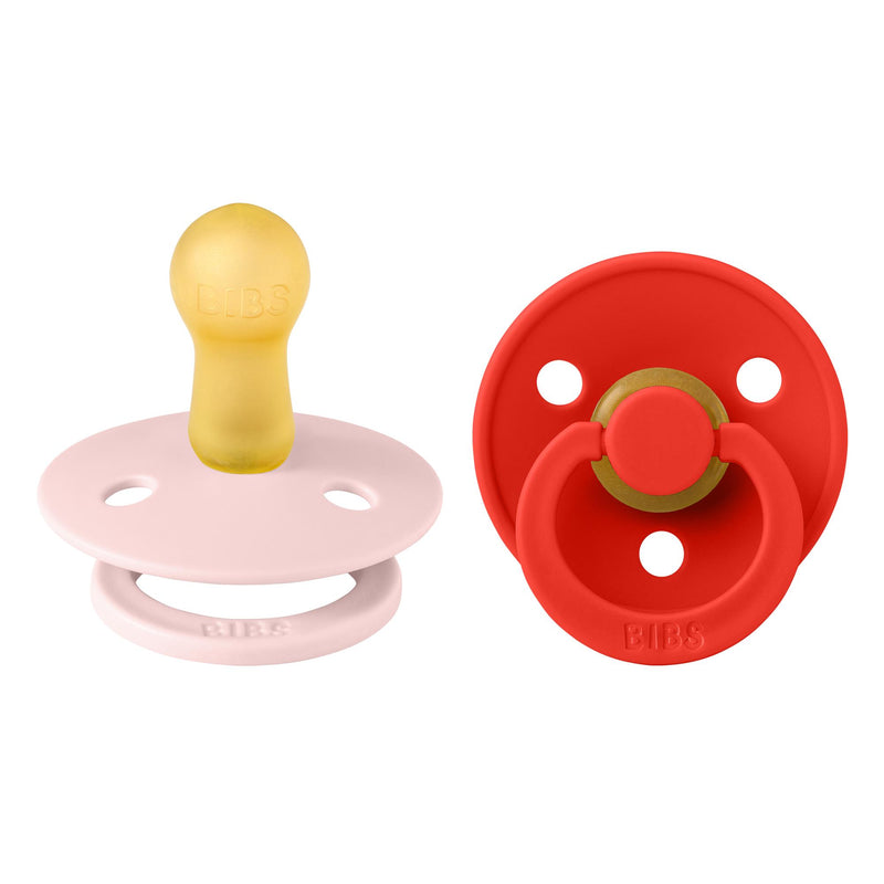 Bibs Colour İkili Kauçuk Emzik-Blossom/Candy Apple 6-18 Ay