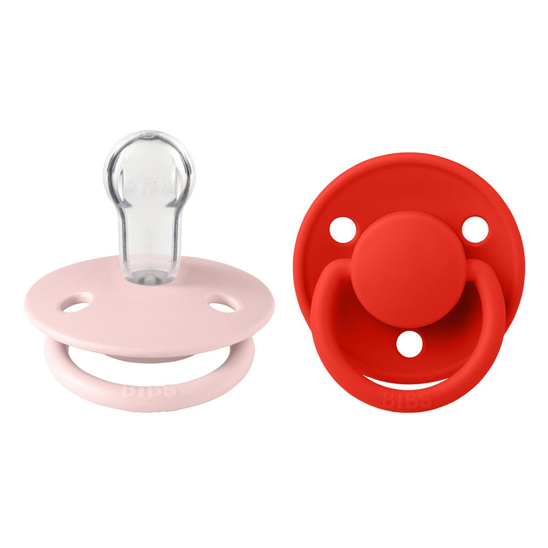 Bibs De Lux Silikon İkili Emzik-Blossom/Candy Apple 0-36 Ay