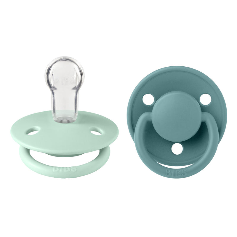 Bibs De Lux Silikon İkili Emzik-Nordic Mint/Island Sea 0-36 Ay