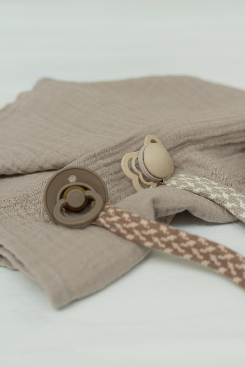 Bibs Paci Braid Emzik Askısı - Dark Oak / Vanilla