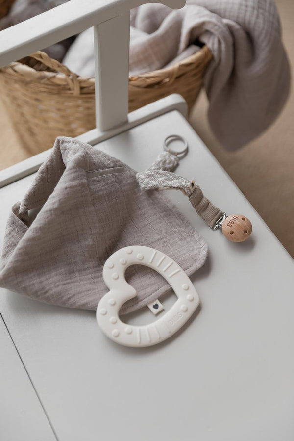 Bibs Paci Braid Emzik Askısı Sand / Ivory